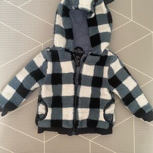 Plaid Hooded Jacket for Kids